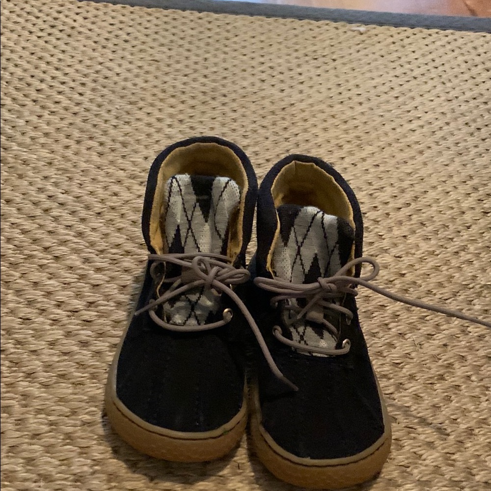 Livid Luca Navy and Tan Kids Boots c12
